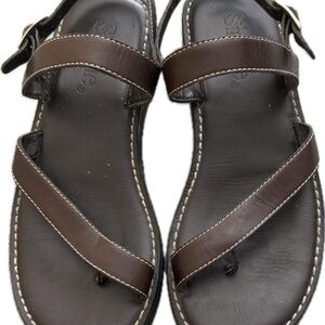 Simple Brand Brown Leather Sandal